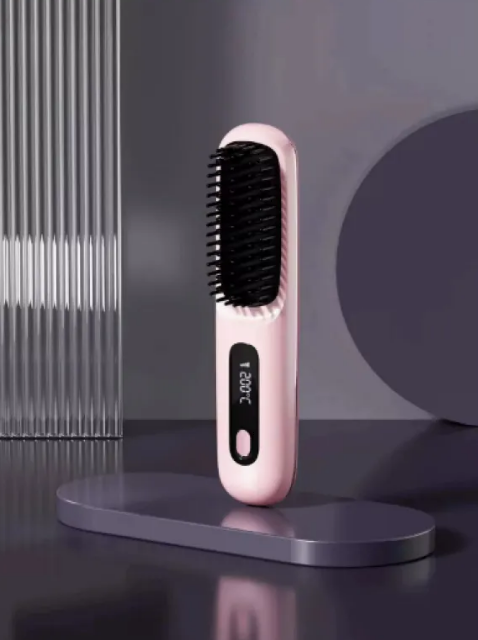 GlowBrush™ Portable Wireless Hair Straightening Brush